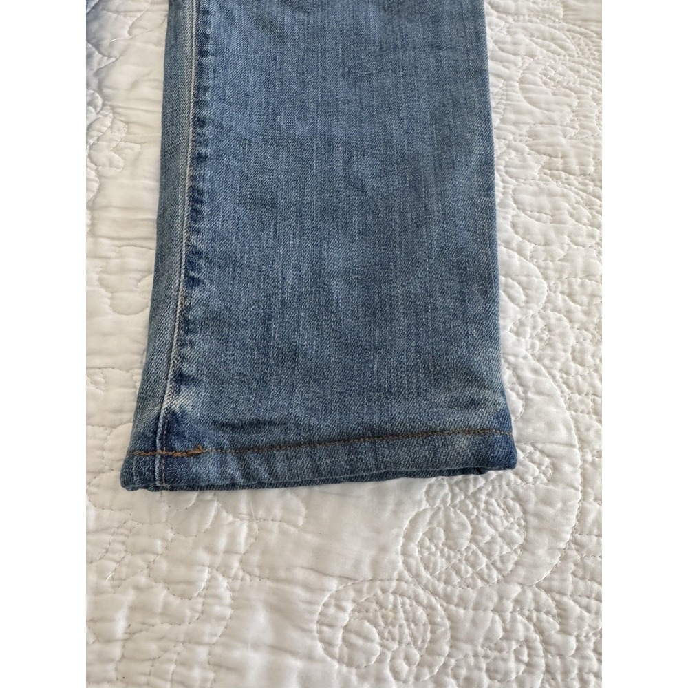 Eddie Bauer Boyfriend Midrise Straight Lined With Tan & White Flannel Size 4P - Picture 5 of 6